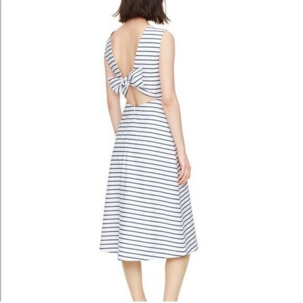 Kate Spade Blue Stripe White Dress w Pockets